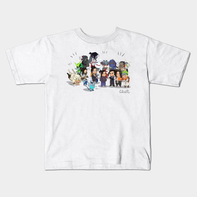 Shimada Bros Kids T-Shirt by Cuteskitty